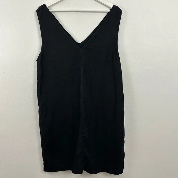 J. Crew Linen Black Sleeveless Dress Women's Size XL - Picture 1 of 4